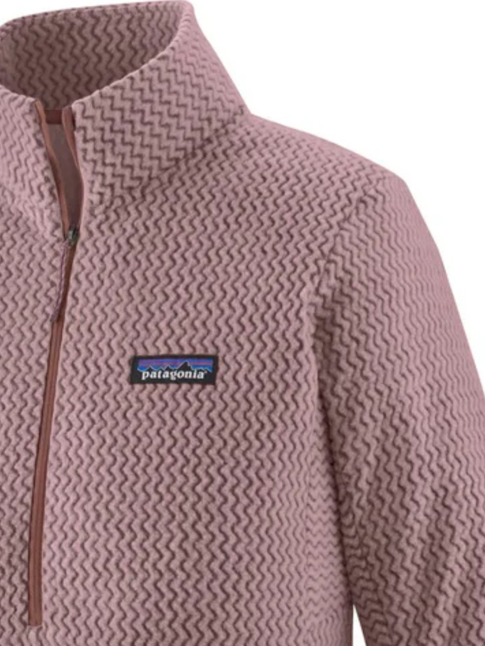 Patagonia Stormy Mauve Pink Textured Half-Zip Pullover